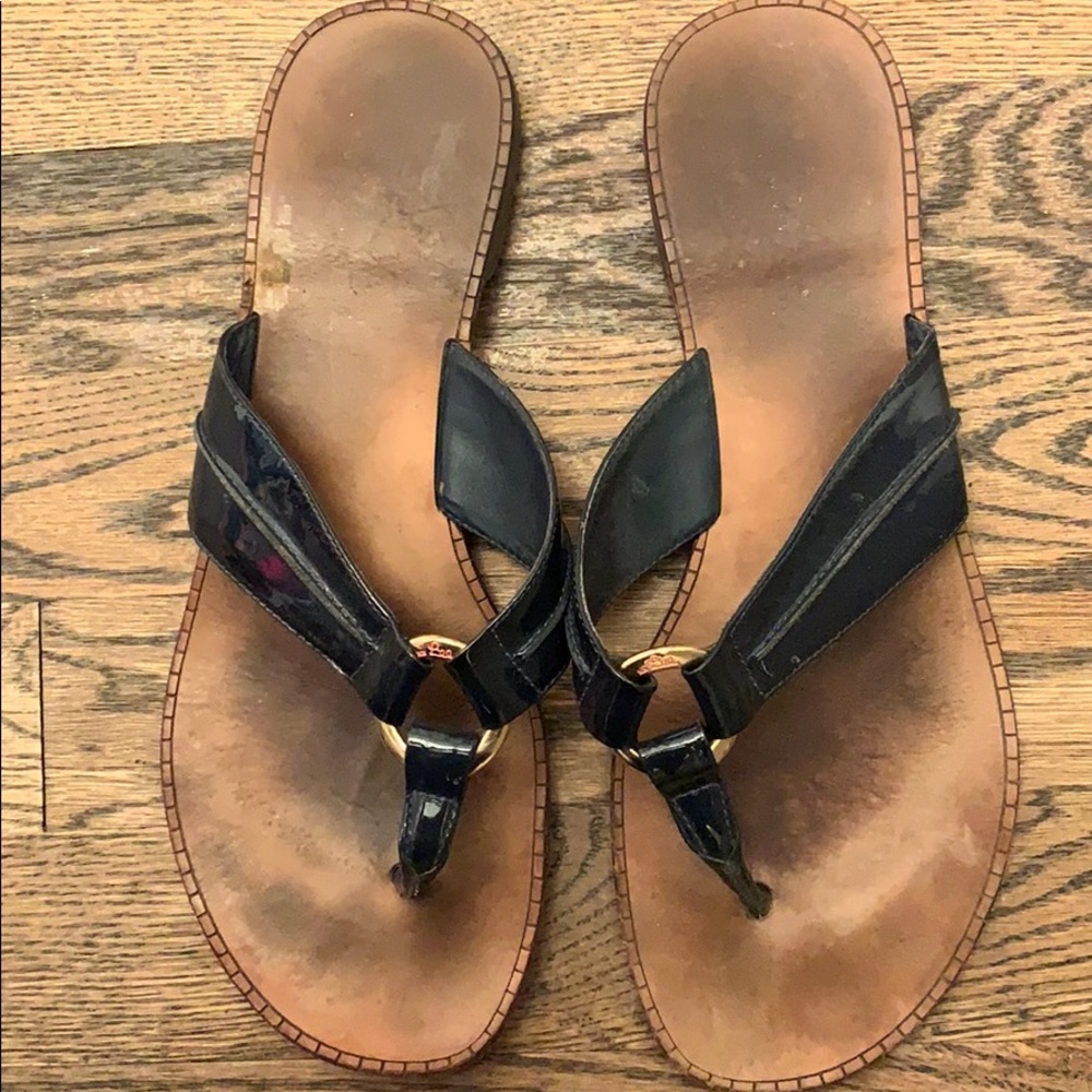 Lilly Pulitzer MCKIM SANDAL navy blue size 9